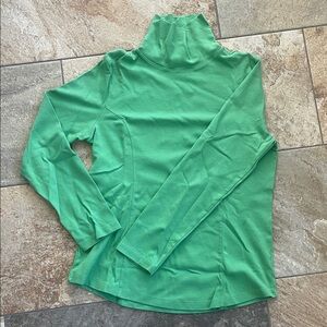 Coldwater Creek Bright Green Long-Sleeve Turtleneck Top